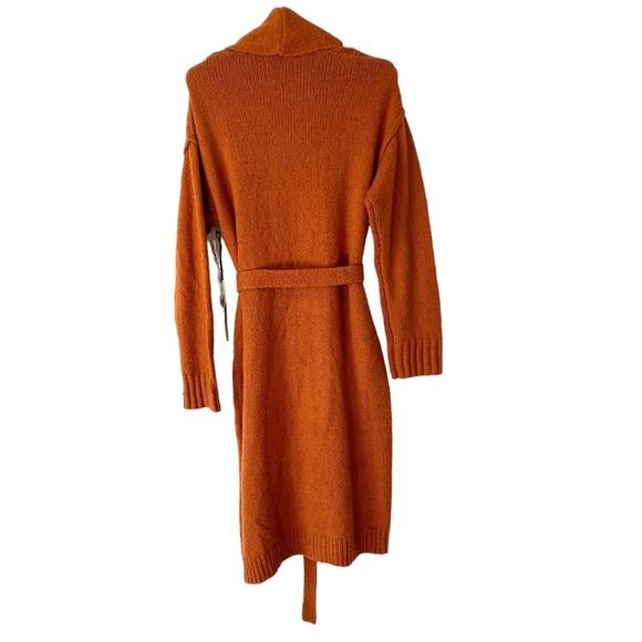 Michael Stars NWTs Kiana Belted Rust Cardigan Sweater size small Rustique - Picture 6 of 9